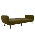 Novogratz Brittany Futon Sofa Bed - Green Linen Fabric - 2115329NUK