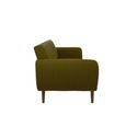 Novogratz Brittany Futon Sofa Bed - Green Linen Fabric - 2115329NUK