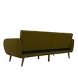 Novogratz Brittany Futon Sofa Bed - Green Linen Fabric - 2115329NUK