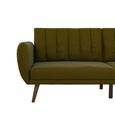 Novogratz Brittany Futon Sofa Bed - Green Linen Fabric - 2115329NUK