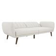 Novogratz Brittany Futon Sofa Bed - Light Grey Linen Fabric - 2115429NUK