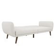 Novogratz Brittany Futon Sofa Bed - Light Grey Linen Fabric - 2115429NUK