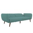 Novogratz Brittany Futon Sofa Bed - Light Blue Linen Fabric - 2115829NUK