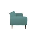 Novogratz Brittany Futon Sofa Bed - Light Blue Linen Fabric - 2115829NUK