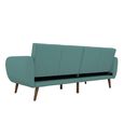 Novogratz Brittany Futon Sofa Bed - Light Blue Linen Fabric - 2115829NUK