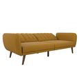 Novogratz Brittany Futon Sofa Bed - Mustard Linen Fabric - 2115929NUK