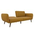 Novogratz Brittany Futon Sofa Bed - Mustard Linen Fabric - 2115929NUK