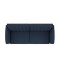 Novogratz Brittany Futon Sofa Bed - Navy Blue Linen Fabric - 2115629NUK