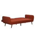 Novogratz Brittany Futon Sofa Bed - Orange Linen Fabric - 2115529NUK