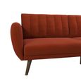 Novogratz Brittany Futon Sofa Bed - Orange Linen Fabric - 2115529NUK