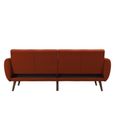 Novogratz Brittany Futon Sofa Bed - Orange Linen Fabric - 2115529NUK