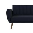 Novogratz Brittany Sectional Futon Sofa Bed - Navy Blue Linen - 2276629NUK