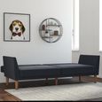 Novogratz Regal Futon Sofa Bed - Blue Linen Fabric - 2180629NUK
