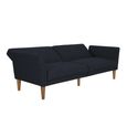 Novogratz Regal Futon Sofa Bed - Blue Linen Fabric - 2180629NUK