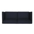 Novogratz Regal Futon Sofa Bed - Blue Linen Fabric - 2180629NUK