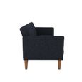 Novogratz Regal Futon Sofa Bed - Blue Linen Fabric - 2180629NUK