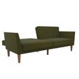 Novogratz Regal Futon Sofa Bed - Green Linen Fabric - 2180929NUK