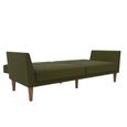 Novogratz Regal Futon Sofa Bed - Green Linen Fabric - 2180929NUK