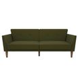 Novogratz Regal Futon Sofa Bed - Green Linen Fabric - 2180929NUK