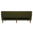Novogratz Regal Futon Sofa Bed - Green Linen Fabric - 2180929NUK