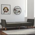 Novogratz Regal Futon Sofa Bed - Grey Linen Fabric - 2180429NUK