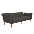 Novogratz Regal Futon Sofa Bed - Grey Linen Fabric - 2180429NUK