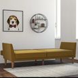 Novogratz Regal Futon Sofa Bed - Mustard Linen Fabric - 2180329NUK