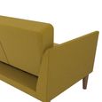 Novogratz Regal Futon Sofa Bed - Mustard Linen Fabric - 2180329NUK