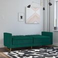 Novogratz Skylar Sofa Bed - Green Velvet Fabric - 2358979NUK