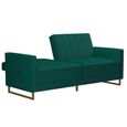 Novogratz Skylar Sofa Bed - Green Velvet Fabric - 2358979NUK