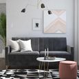 Novogratz Skylar Sofa Bed - Grey Velvet Fabric - 2358479NUK