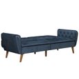 Novogratz Tallulah Futon Sofa Bed - Blue Velvet Fabric - 2144679NUK