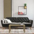 Novogratz Tallulah Futon Sofa Bed - Grey Velvet Fabric - 2144479NUK