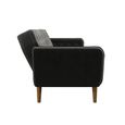 Novogratz Tallulah Futon Sofa Bed - Grey Velvet Fabric - 2144479NUK
