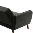 Novogratz Tallulah Futon Sofa Bed - Grey Velvet Fabric - 2144479NUK