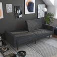 Paxson Sofa Bed - 3 Seater - Dark Grey Linen Fabric - 2110429UK
