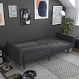 Paxson Sofa Bed - 3 Seater - Dark Grey Linen Fabric - 2110429UK