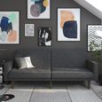 Paxson Sofa Bed - 3 Seater - Dark Grey Linen Fabric - 2110429UK