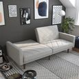 Paxson Sofa Bed - 3 Seater - Light Grey Linen Fabric - 2110229UK
