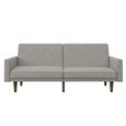 Paxson Sofa Bed - 3 Seater - Light Grey Linen Fabric - 2110229UK