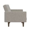 Paxson Sofa Bed - 3 Seater - Light Grey Linen Fabric - 2110229UK