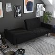 Paxson Sofa Bed - 3 Seater - Black Linen Fabric - 2110029UK