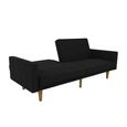 Paxson Sofa Bed - 3 Seater - Black Linen Fabric - 2110029UK