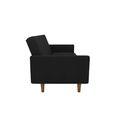 Paxson Sofa Bed - 3 Seater - Black Linen Fabric - 2110029UK