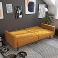 Paxson Sofa Bed - 3 Seater - Mustard Linen Fabric - 2110329UK