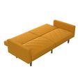 Paxson Sofa Bed - 3 Seater - Mustard Linen Fabric - 2110329UK