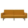 Paxson Sofa Bed - 3 Seater - Mustard Linen Fabric - 2110329UK