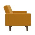 Paxson Sofa Bed - 3 Seater - Mustard Linen Fabric - 2110329UK