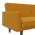 Paxson Sofa Bed - 3 Seater - Mustard Linen Fabric - 2110329UK