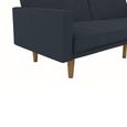Paxson Sofa Bed - 3 Seater - Navy Blue Linen Fabric - 2110629UK